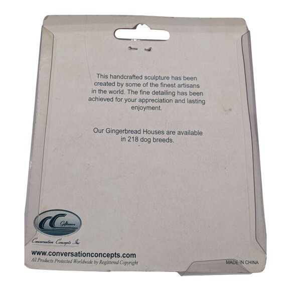 Conversation ConceptaEnglish Cocker Black Gingerbread House Ornament With Red Bo - Picture 4 of 6